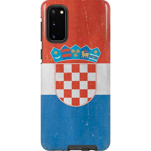Croatia Flag Distressed Galaxy S20 Pro Case