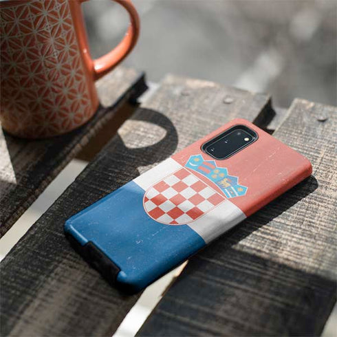 Croatia Flag Distressed Galaxy S20 Pro Case