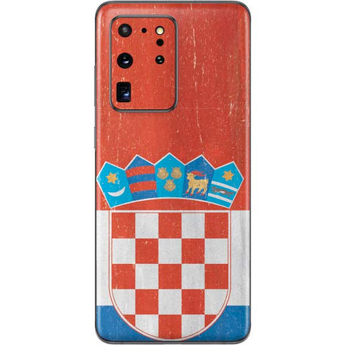 Croatia Flag Distressed Galaxy S20 Ultra 5G Skin