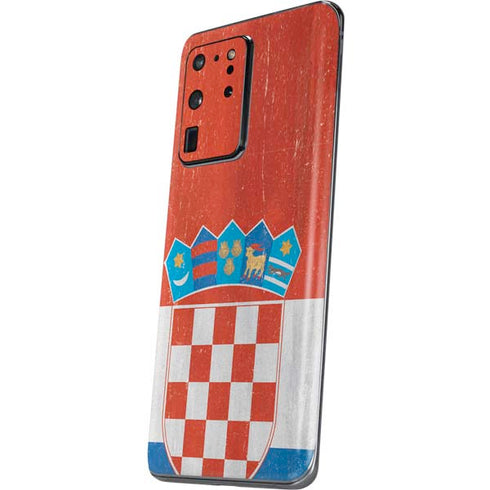 Croatia Flag Distressed Galaxy S20 Ultra 5G Skin