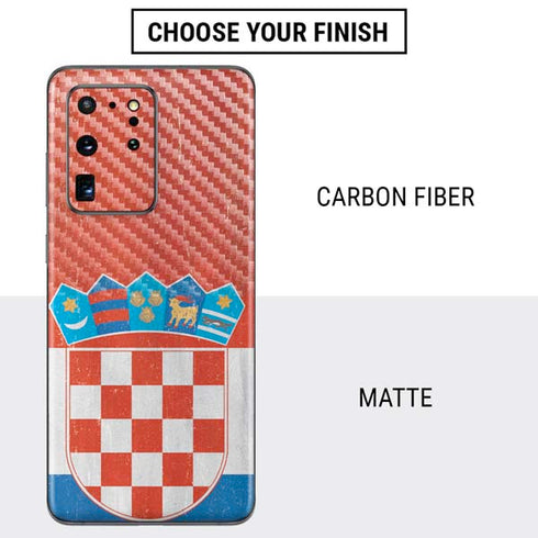 Croatia Flag Distressed Galaxy S20 Ultra 5G Skin