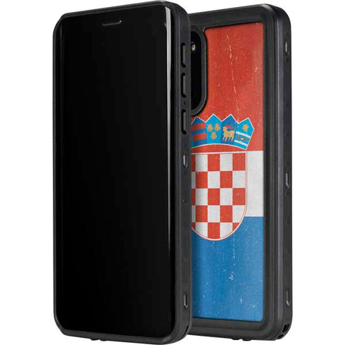 Croatia Flag Distressed Galaxy S20 Waterproof Case