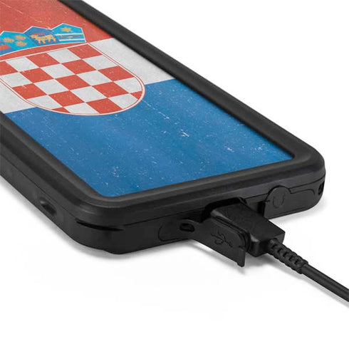 Croatia Flag Distressed Galaxy S20 Waterproof Case