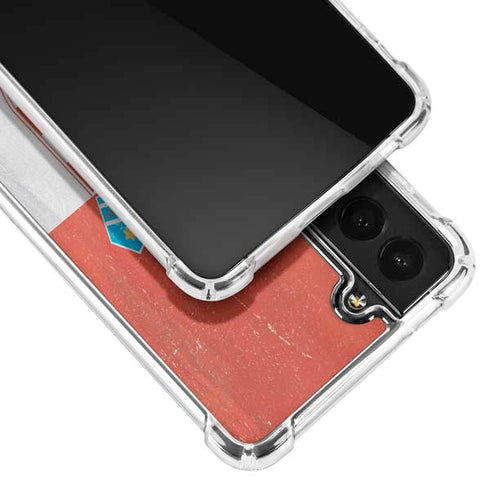 Croatia Flag Distressed Galaxy S21 FE Clear Case