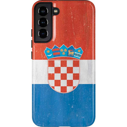 Croatia Flag Distressed Galaxy S22 Plus Pro Case