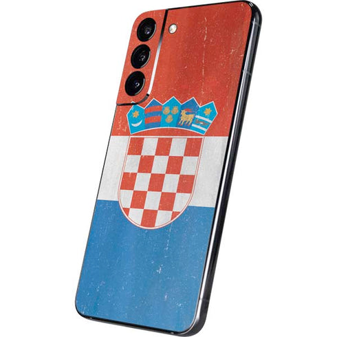 Croatia Flag Distressed Galaxy S22 Plus Skin