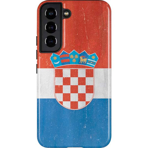 Croatia Flag Distressed Galaxy S22 Pro Case