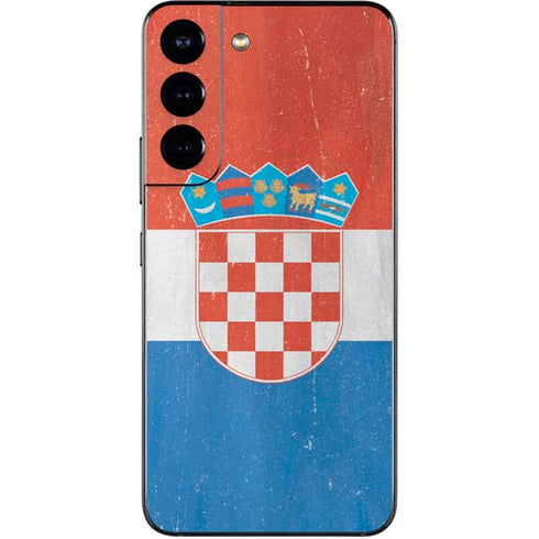 Croatia Flag Distressed Galaxy S22 Skin