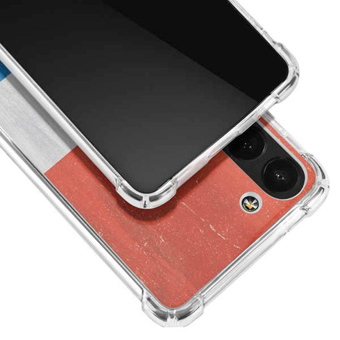 Croatia Flag Distressed Galaxy S23 Clear Case