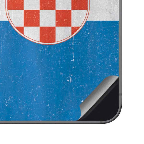 Croatia Flag Distressed Galaxy S23 FE Skin