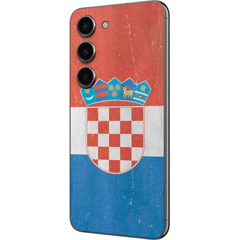 Croatia Flag Distressed Galaxy S23 Skin