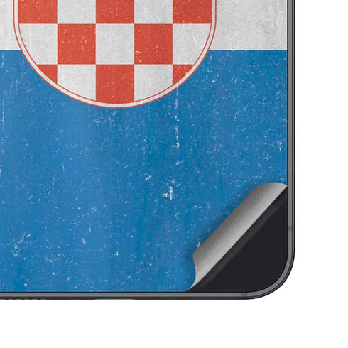 Croatia Flag Distressed Galaxy S23 Skin