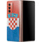 Croatia Flag Distressed Galaxy Z Fold2 5G Skin