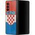 Croatia Flag Distressed Galaxy Z Fold3 5G Skin