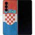 Croatia Flag Distressed Galaxy Z Fold4 5G Skin