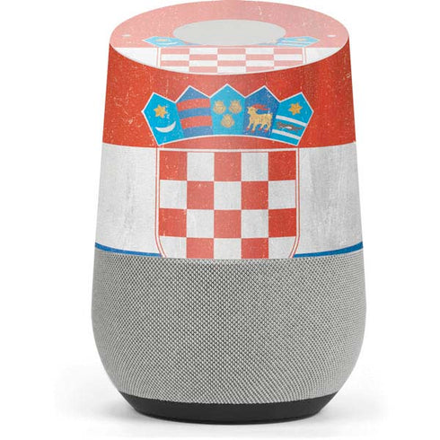Croatia Flag Distressed Google Home Skin