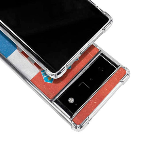Croatia Flag Distressed Google Pixel 6 Clear Case