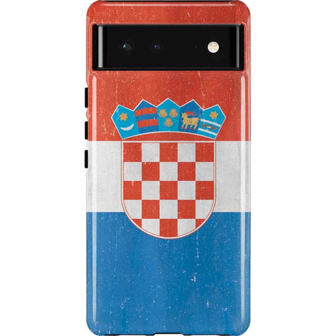 Croatia Flag Distressed Google Pixel 6 Case