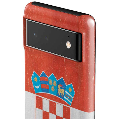 Croatia Flag Distressed Google Pixel 6 Case
