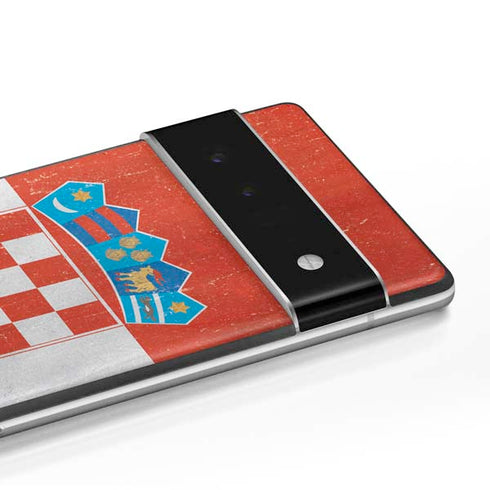 Croatia Flag Distressed Google Pixel 6 Pro Skin