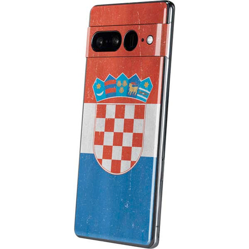 Croatia Flag Distressed Google Pixel 7 Pro Skin