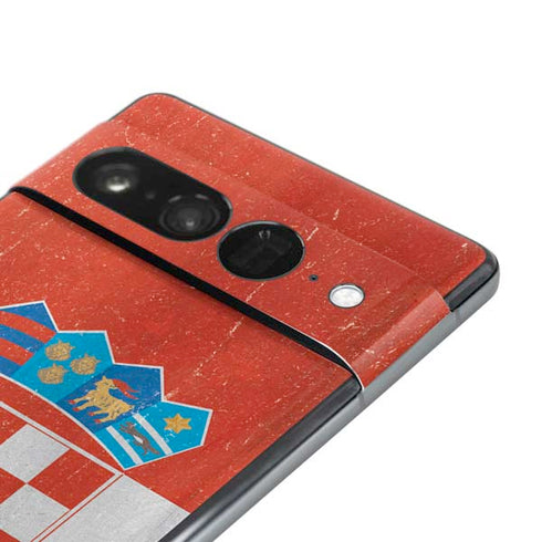 Croatia Flag Distressed Google Pixel 7 Pro Skin
