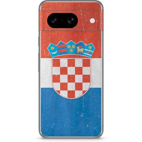 Croatia Flag Distressed Google Pixel 8 Skin