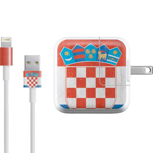 Croatia Flag Distressed iPad Charger (10W USB) Skin
