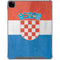 Croatia Flag Distressed iPad Pro 12.9in (2020) Clear Case