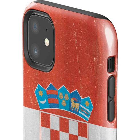 Croatia Flag Distressed iPhone 11 Impact Case