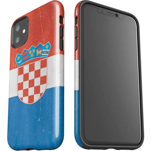 Croatia Flag Distressed iPhone 11 Impact Case