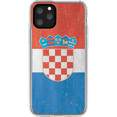 Croatia Flag Distressed iPhone 11 Pro Clear Case