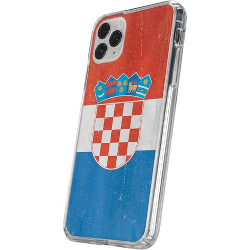Croatia Flag Distressed iPhone 11 Pro Clear Case