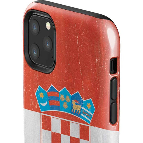 Croatia Flag Distressed iPhone 11 Pro Max Impact Case