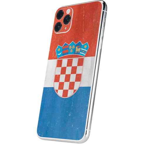 Croatia Flag Distressed iPhone 11 Pro Max Skin