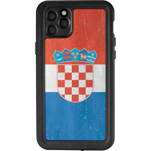 Croatia Flag Distressed iPhone 11 Pro Max Waterproof Case