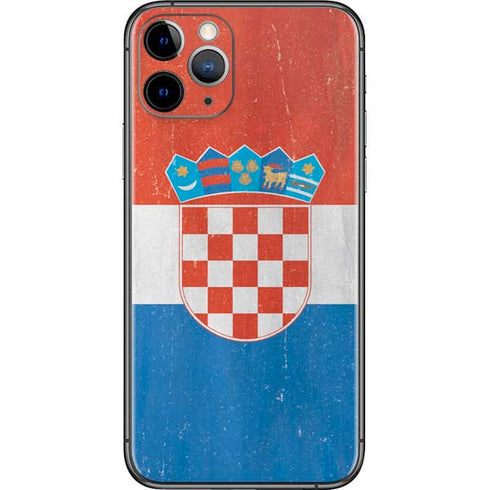 Croatia Flag Distressed iPhone 11 Pro Skin