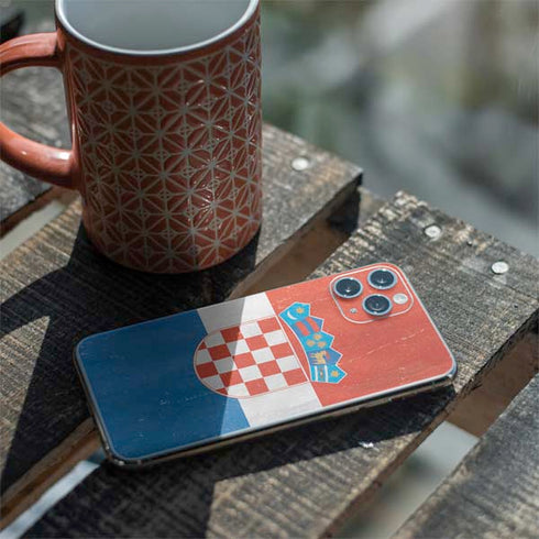 Croatia Flag Distressed iPhone 11 Pro Skin