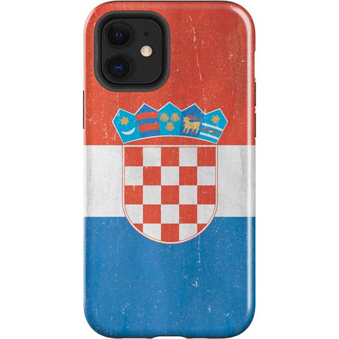 Croatia Flag Distressed iPhone 12 Impact Case
