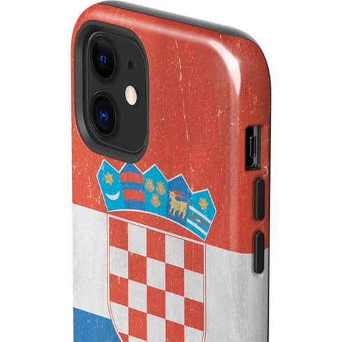 Croatia Flag Distressed iPhone 12 Impact Case