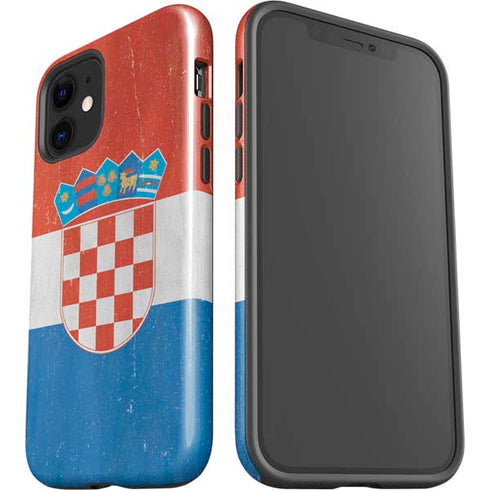 Croatia Flag Distressed iPhone 12 Impact Case