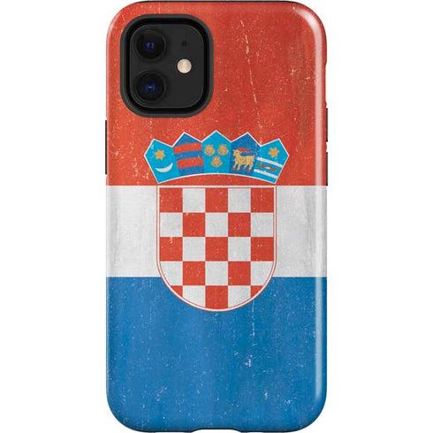 Croatia Flag Distressed iPhone 12 Mini Impact Case