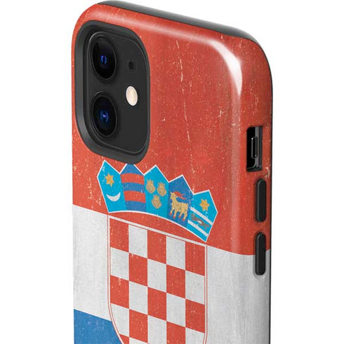 Croatia Flag Distressed iPhone 12 Mini Impact Case