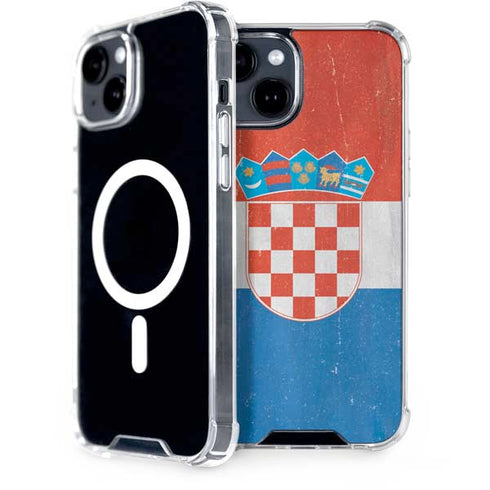 Croatia Flag Distressed iPhone 13 MagSafe Case