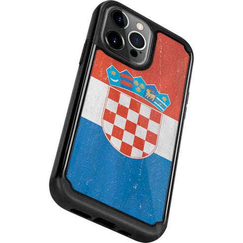 Croatia Flag Distressed iPhone 13 Pro Cargo Case