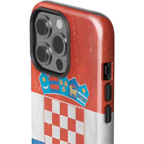 Croatia Flag Distressed iPhone 13 Pro Impact Case