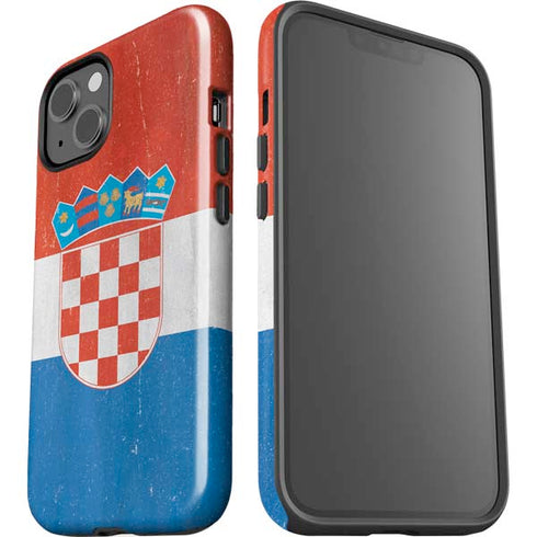 Croatia Flag Distressed iPhone 15 Impact Case