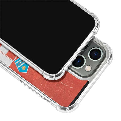 Croatia Flag Distressed iPhone 14 Pro Clear Case