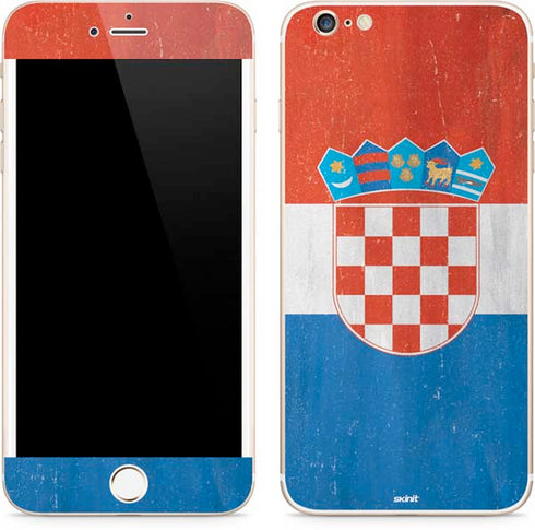 Croatia Flag Distressed iPhone 6/6s Plus Skin