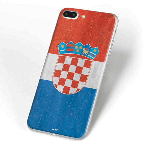 Croatia Flag Distressed iPhone 7 Plus Skin
